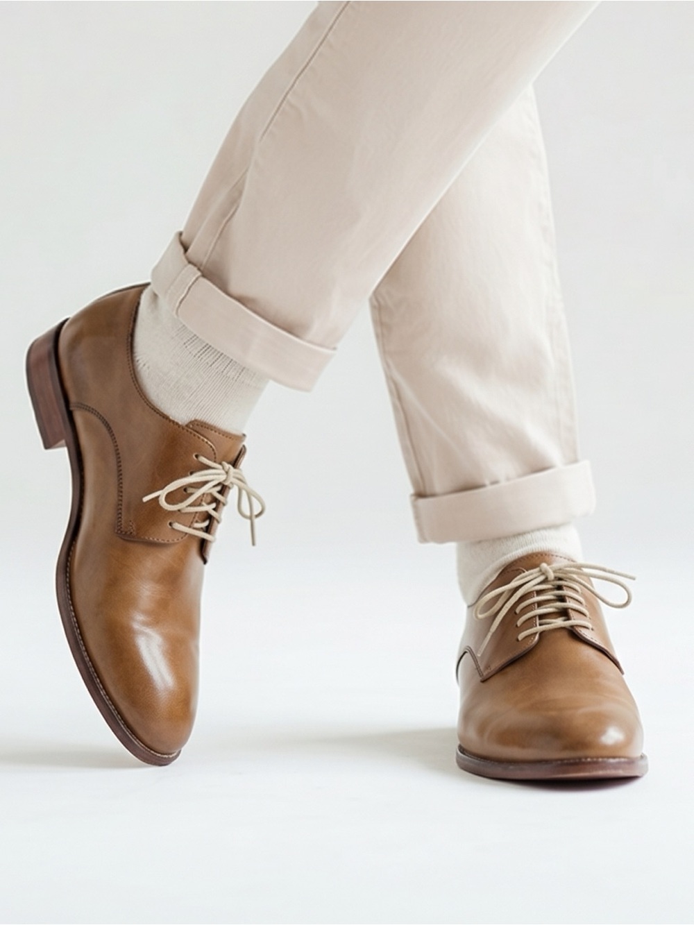 Cole Haan Men's Williams Plain Toe British Tan Leather Oxford Dress Shoes